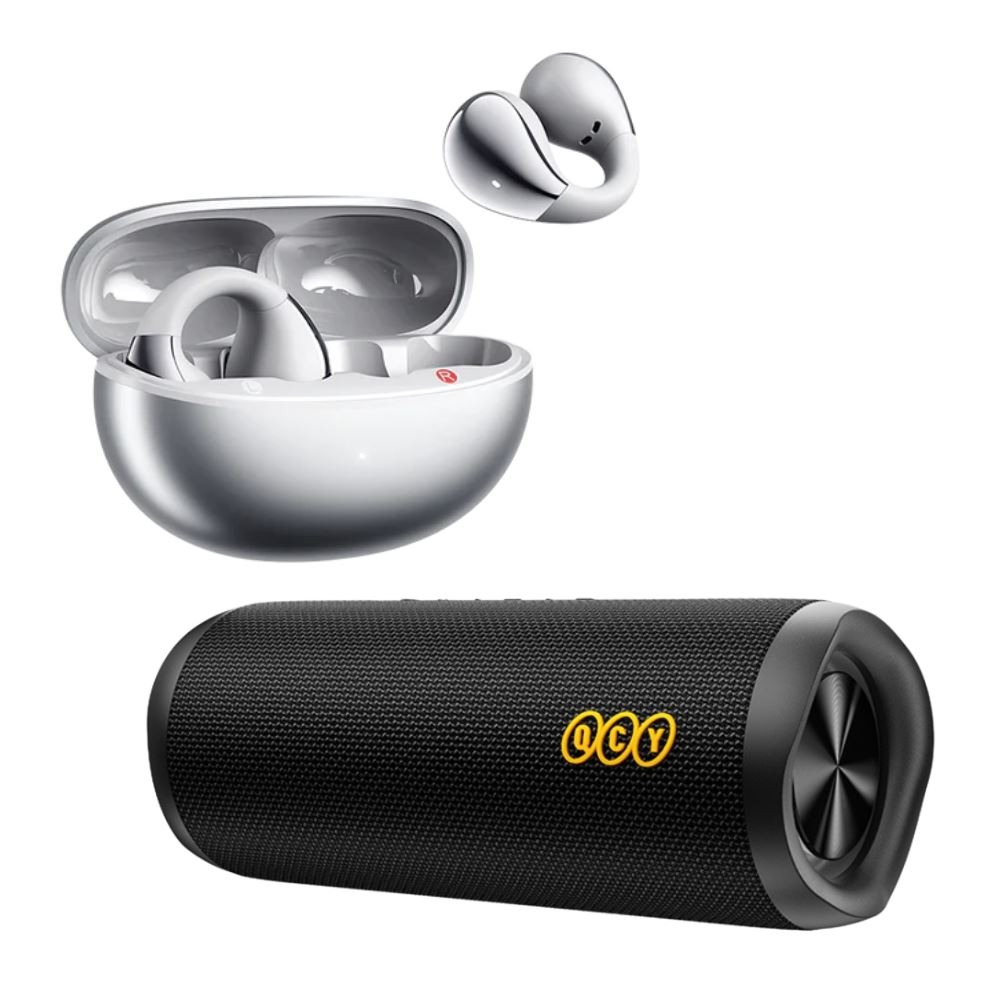 Combo QCY Audífonos Inalámbricos Crossky C30S Plateado  + QCY Altavoz  SP7