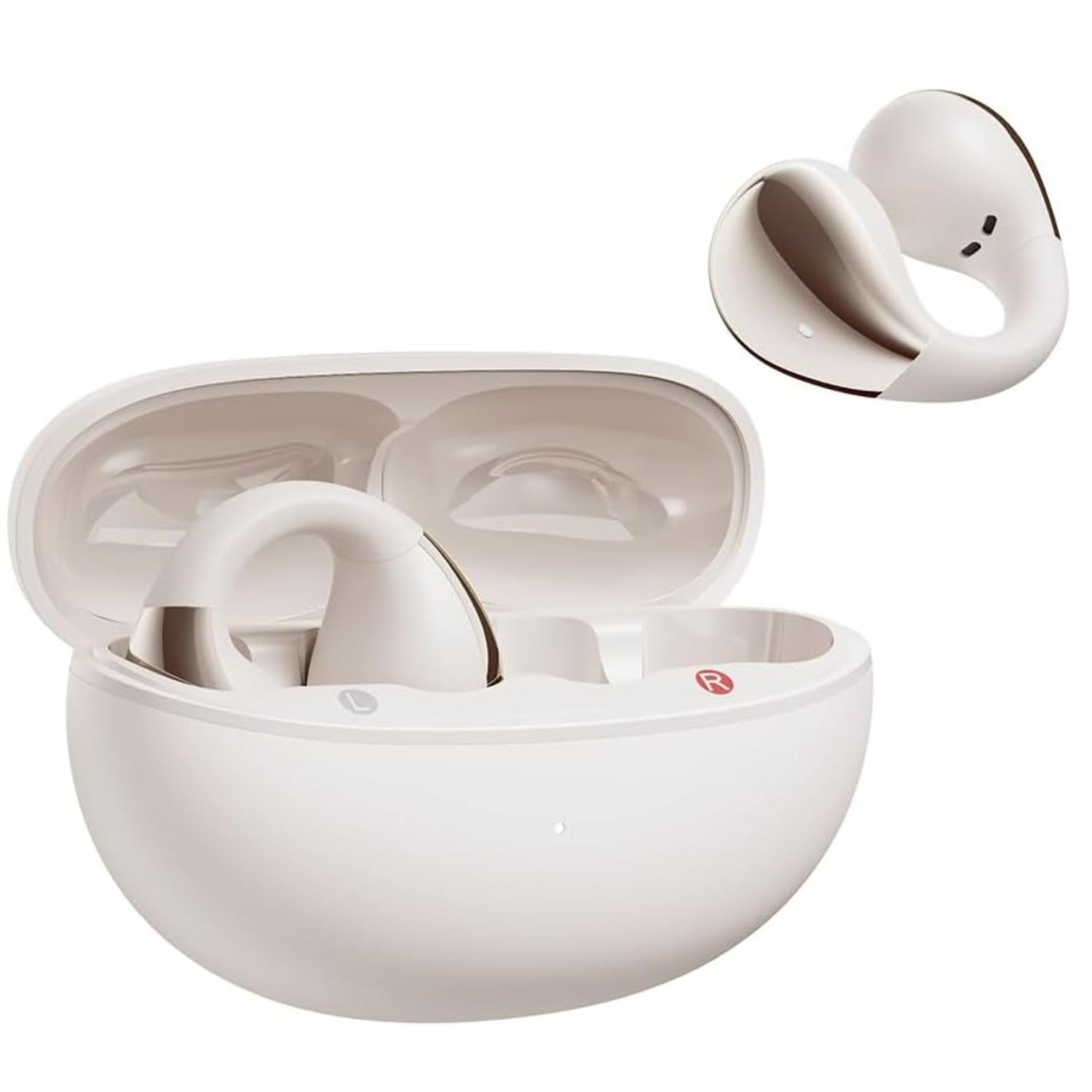 Audífono QCY Crossky C30 Beige 25h Bluetooth micrófono ENC