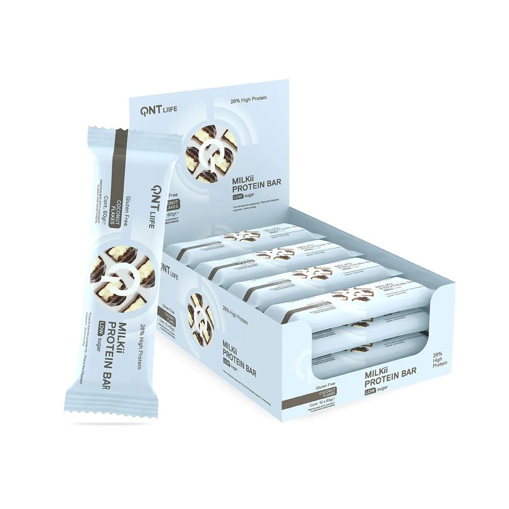 Caja de 12 Milkii Bar Coconut 60 gr QNT