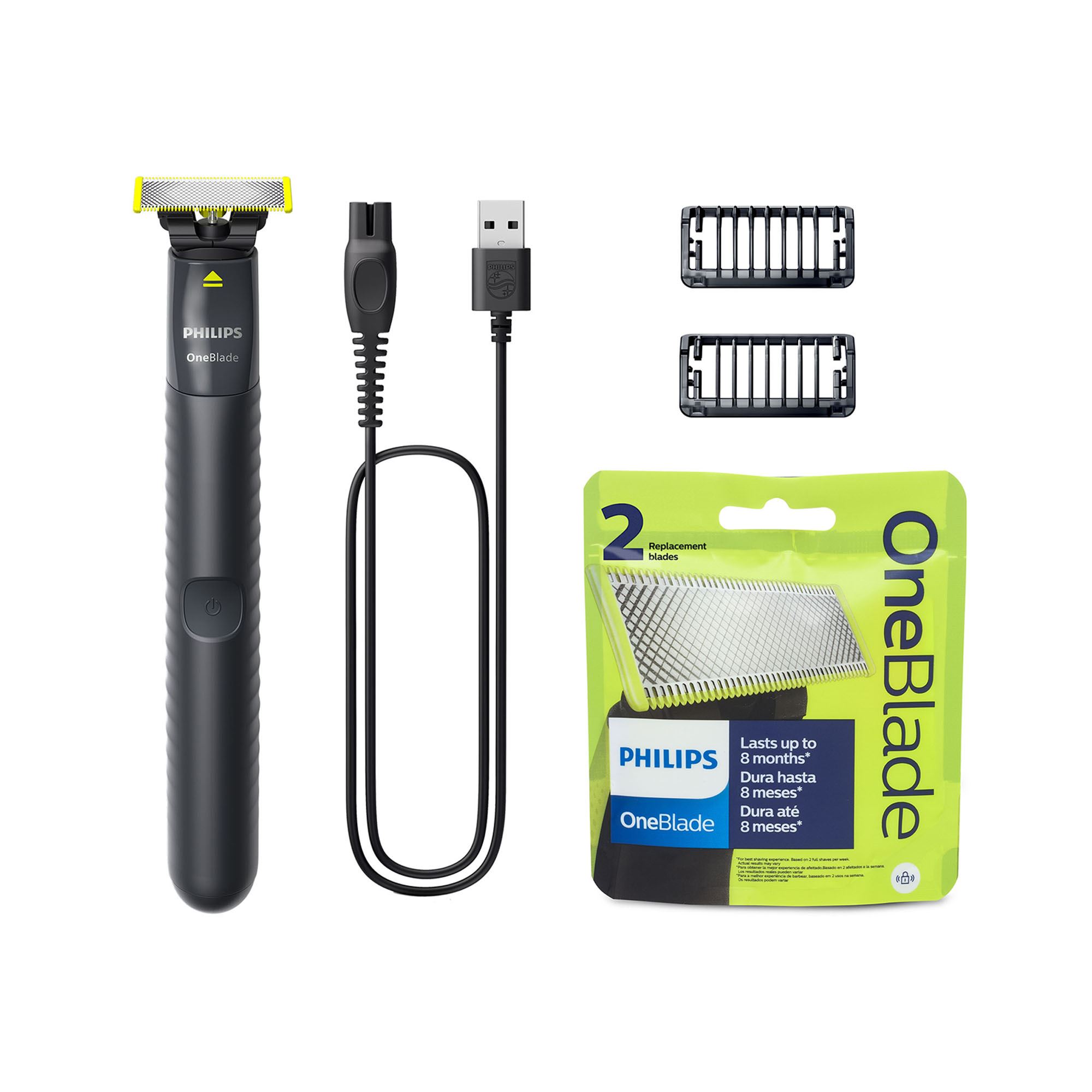 Afeitadora Oneblade Philips QP142410+Cuchilla Reemplazable Philips QP22051