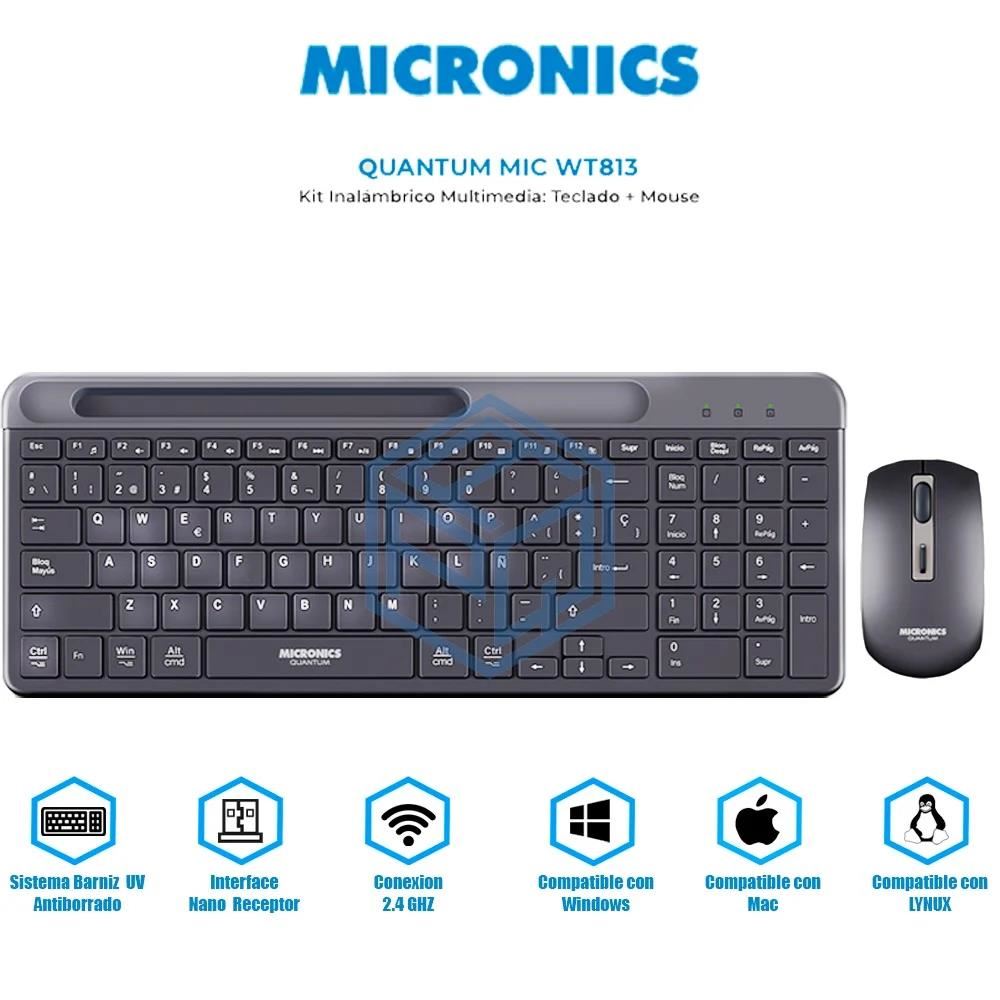 KIT MICRONICS TECLADO + MOUSE QUANTUM - MIC WT813