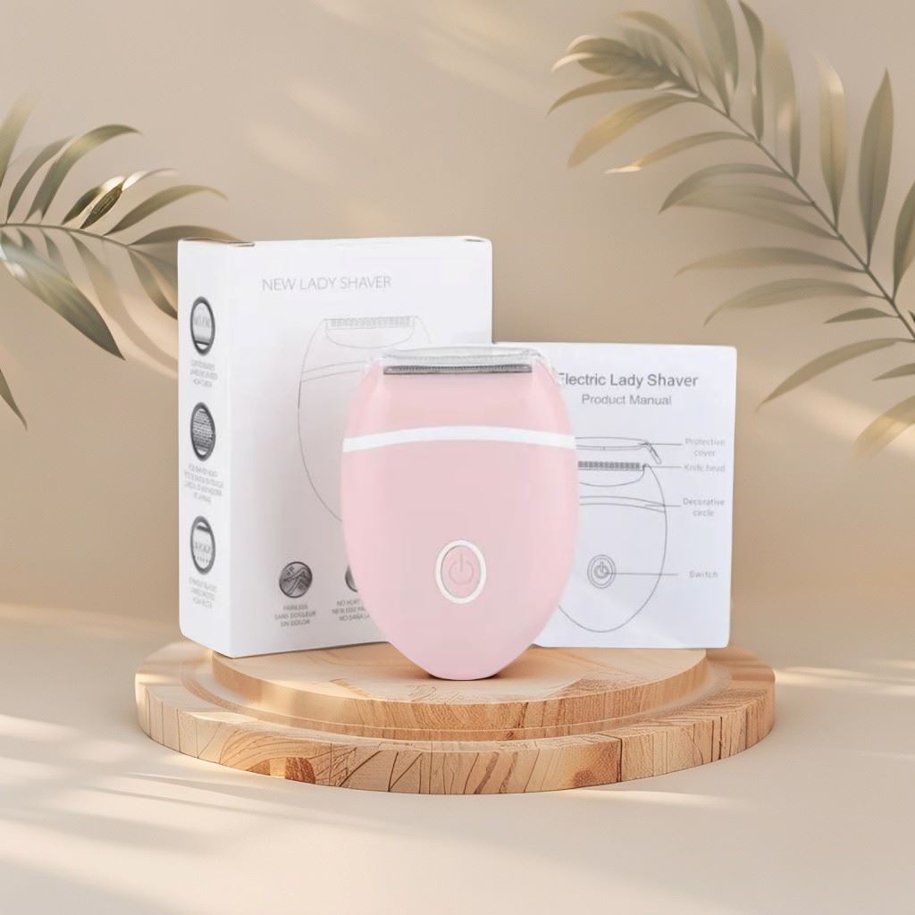 Depiladora portátil femenina en color rosa