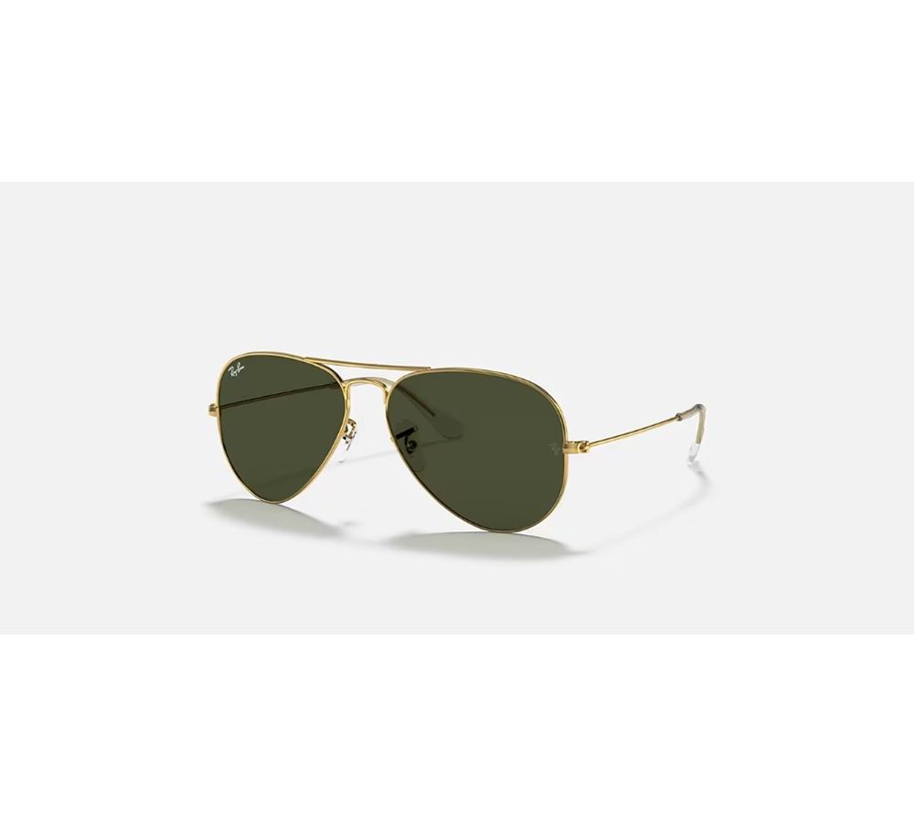 LENTES DE SOL AVIADOR CLASSIC RB3025 ORO PULIDO LUNA VERDE