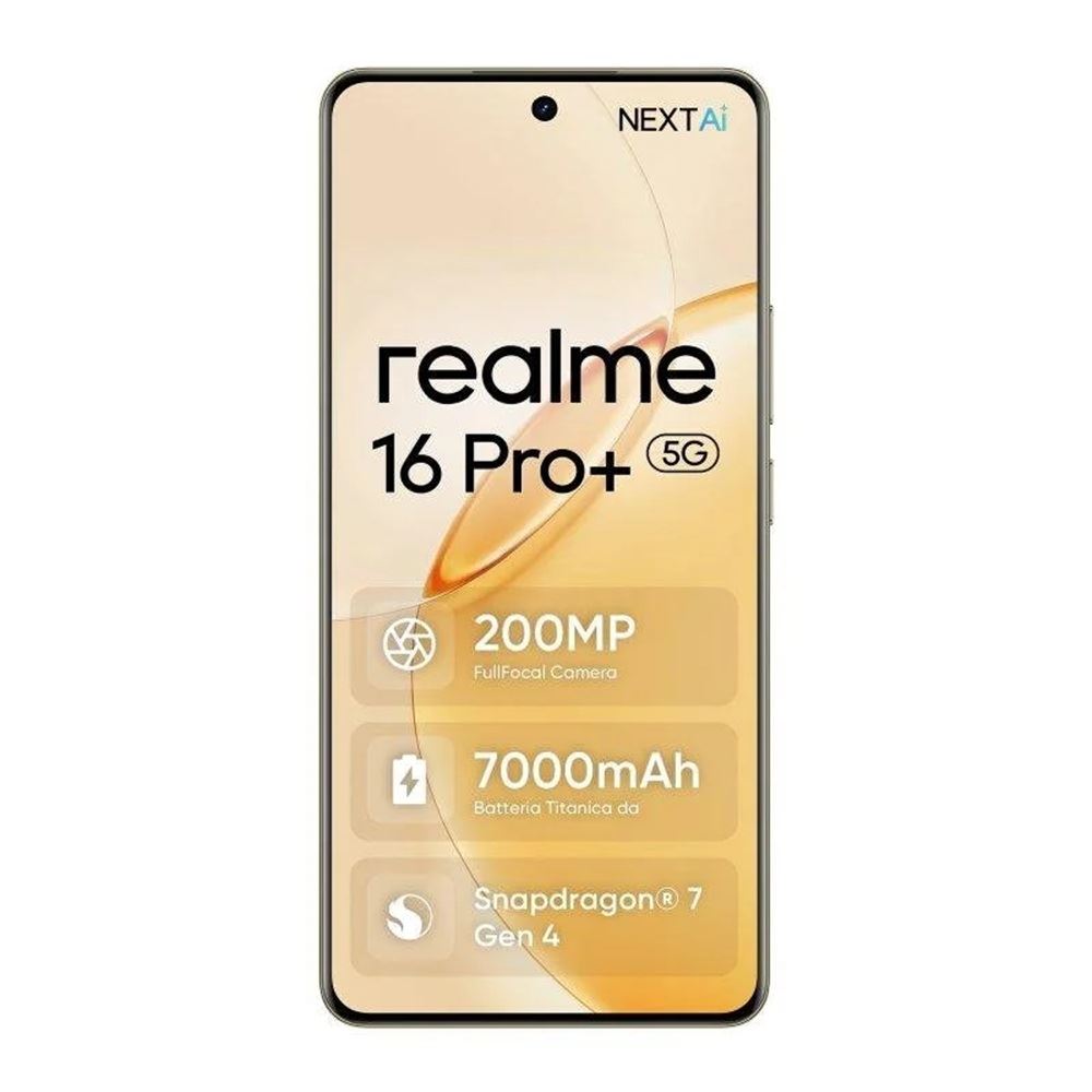 Realme 16 Pro Plus 5G 12Gb Ram 512Gb Rom - Color Dorado + Mica Hidrogel - Registrado