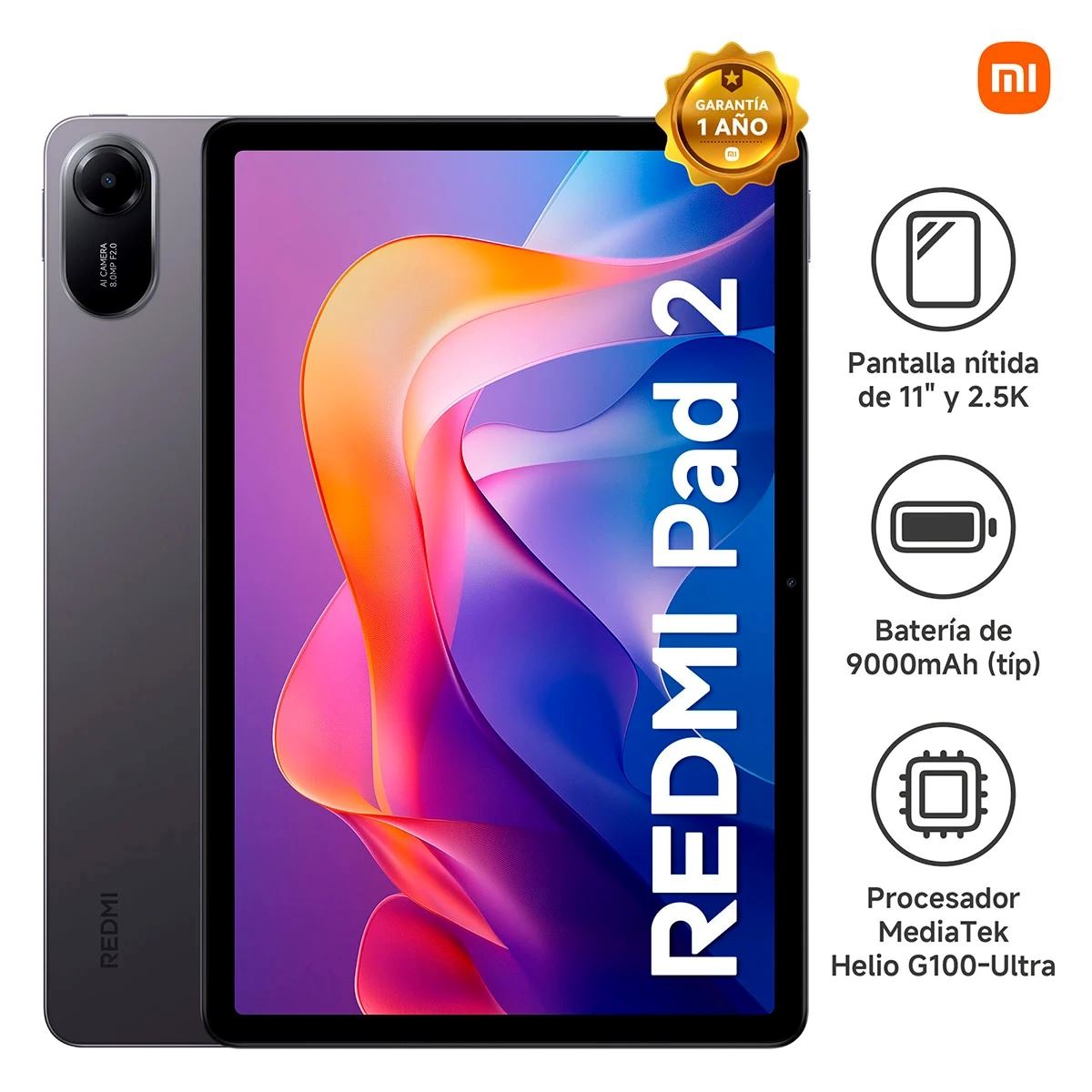 TABLET XIAOMI REDMI PAD 2 4GB RAM 128GB ROM COLOR GRAPHITE GRAY