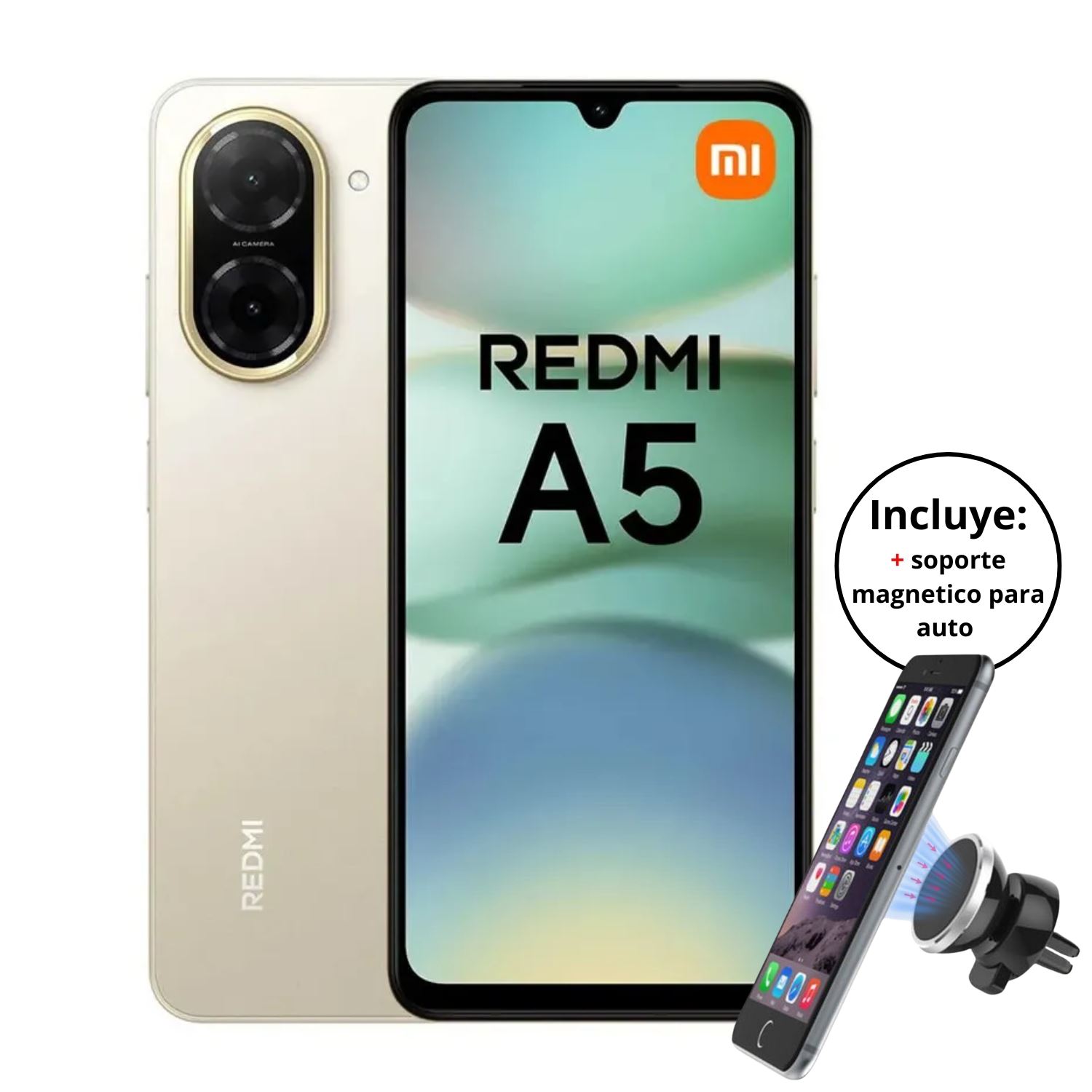 Celular Xiaomi Redmi A5 Dual SIM 128GB Dorado 4GB RAM + 4 virtual