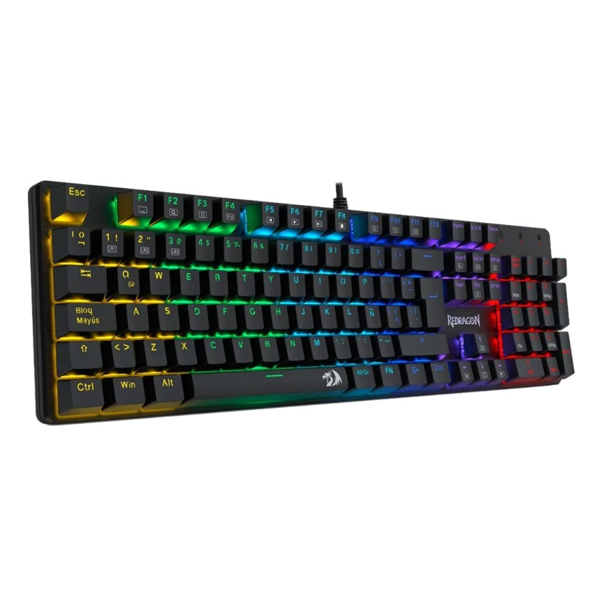 Redragon - Teclado Sindri K671 Rainbow Switch Red Español - Black