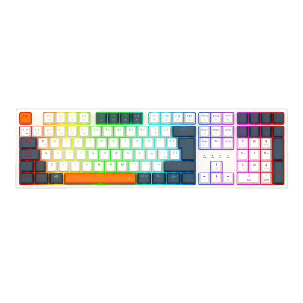 Redragon - Teclado Trundle K668WBO RGB Switch Red Español