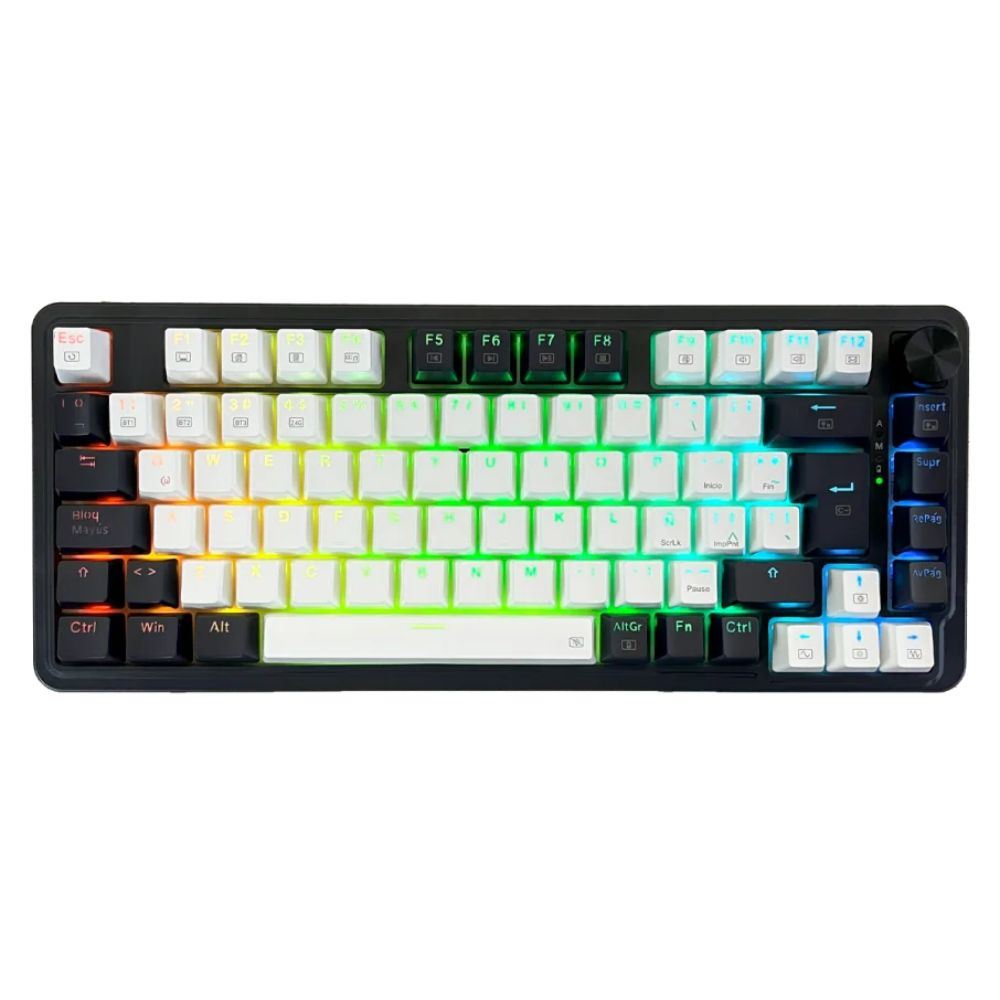 Redragon - Teclado Ucal Pro K673WB 75% Wireless Español White/Black