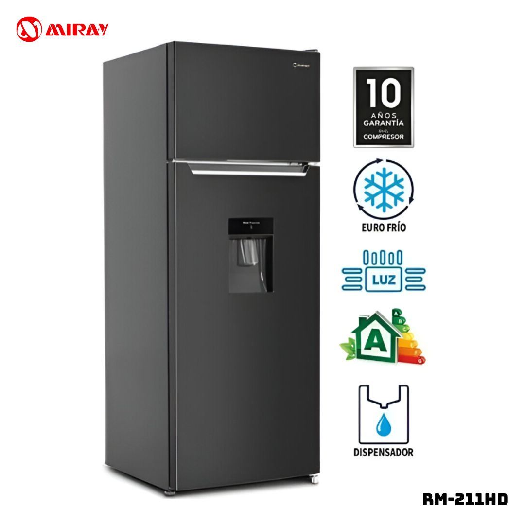 REFRIGERADORA MIRAY 211L CON DISPENSADOR EUROFRÍO RM-211HD