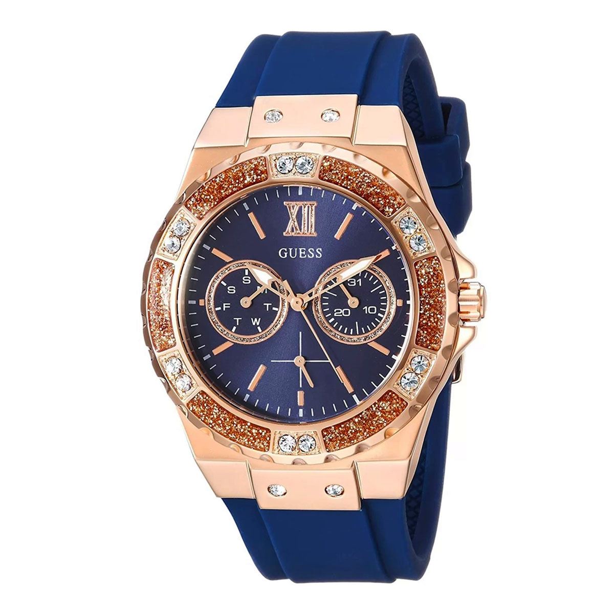 Reloj Guess Silicona Azul con Dorado U1049G9
