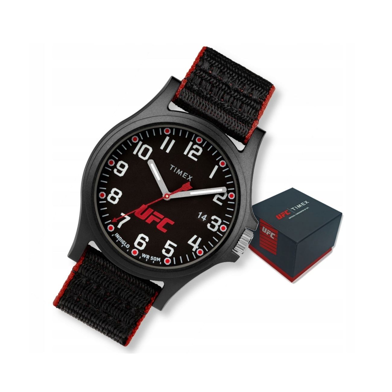 RELOJ TIMEX COLECCION UFC STREET CUARZO ESFERA NEGRA W2V55000 RESISTENTE AL AGUA