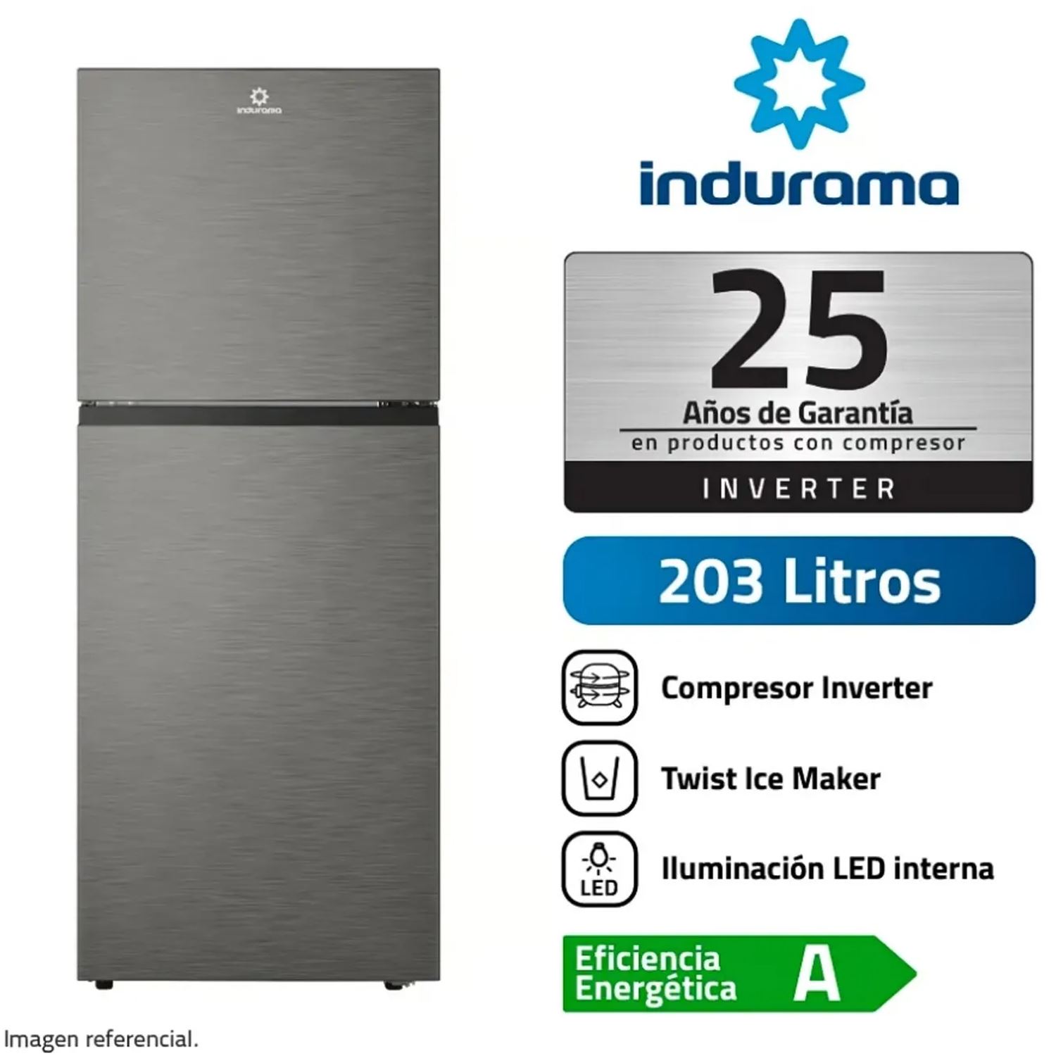 Refrigeradora Indurama 203L Top Mount RI-359I Croma