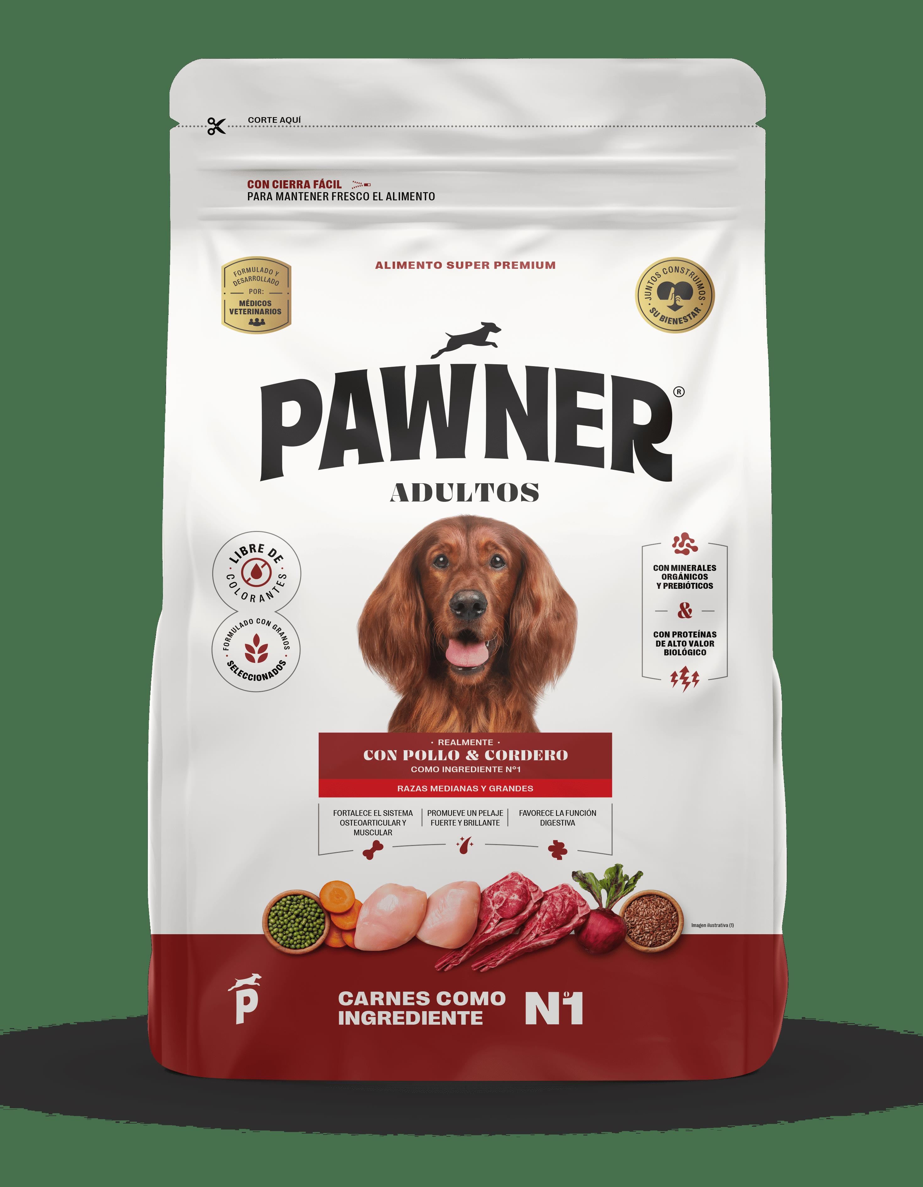 Pawner Dog Pollo y Cordero Rz Medianas y Grandes 3kg / Adultos