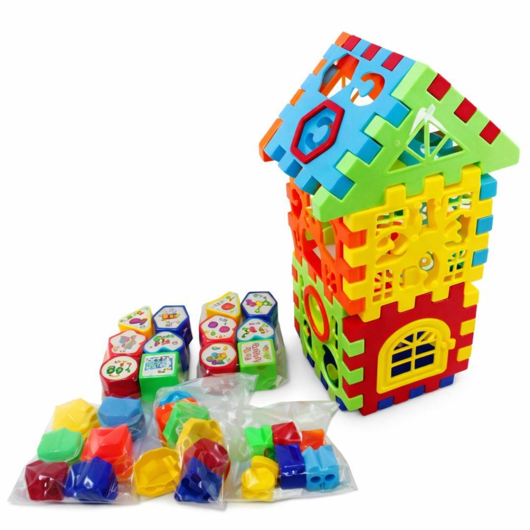 Casa Didáctica De Bloques Educativos Para Bebés Y Niños