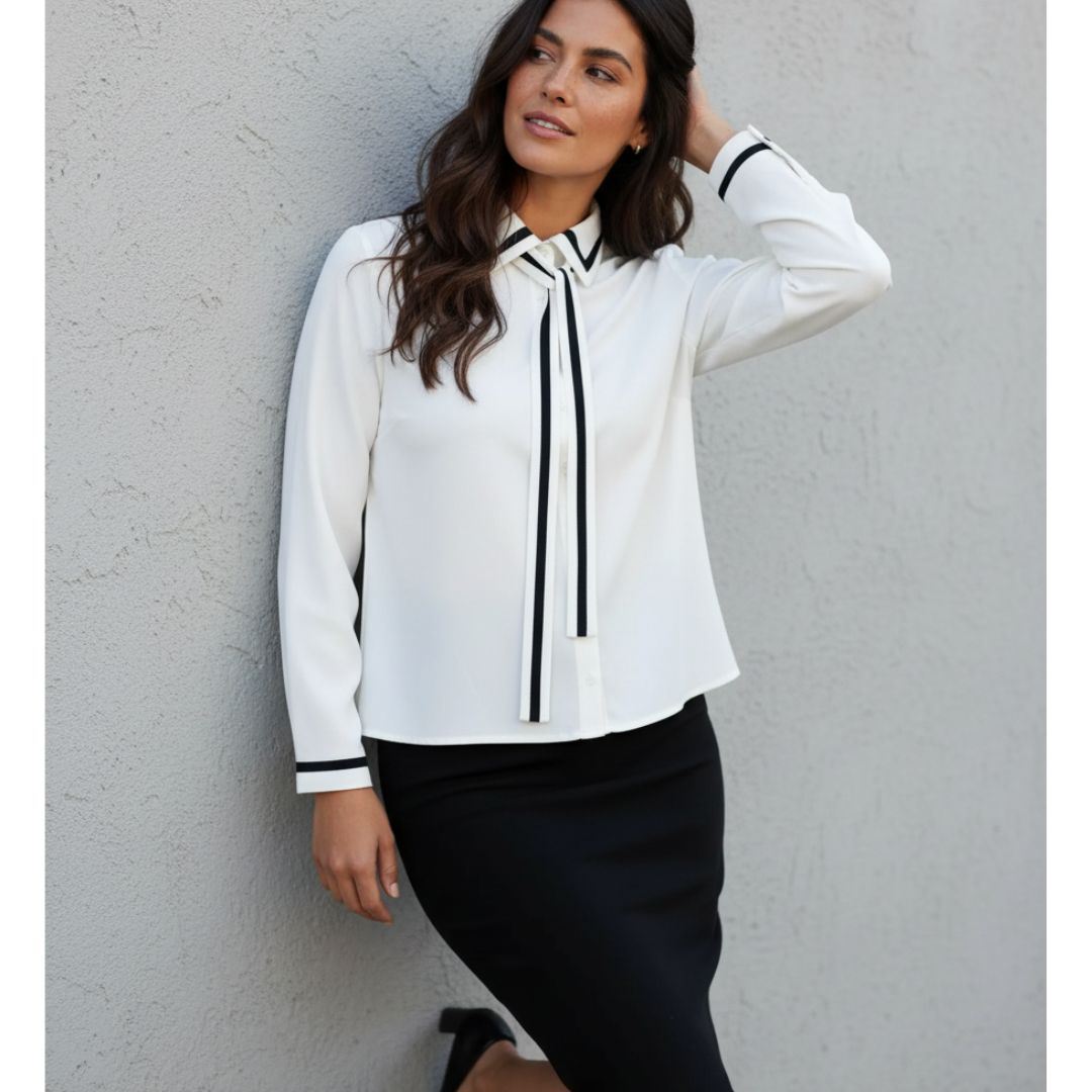 Blusa Elegante para Mujer Color Hueso de Diseño Moderno