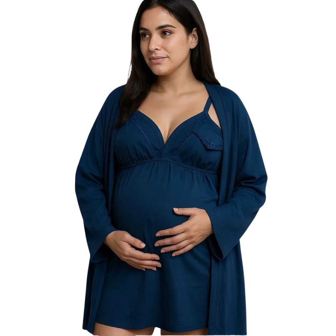 Pijama / Bata Maternidad De Embarazo Y Lactancia