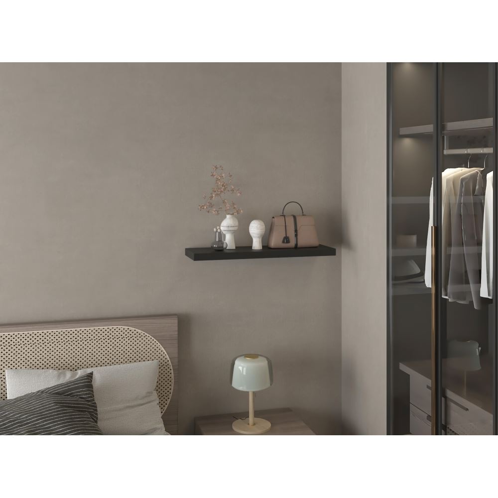 REPISA FLOTANTE MACA 80x25x3,8 x1 unidad - NEGRO | TUHOME