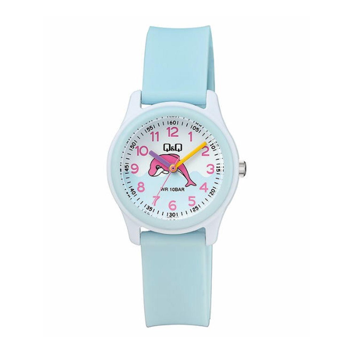 Reloj Q&Q Acuatico con Luz para Nina 10 BAR Rosa y Lila