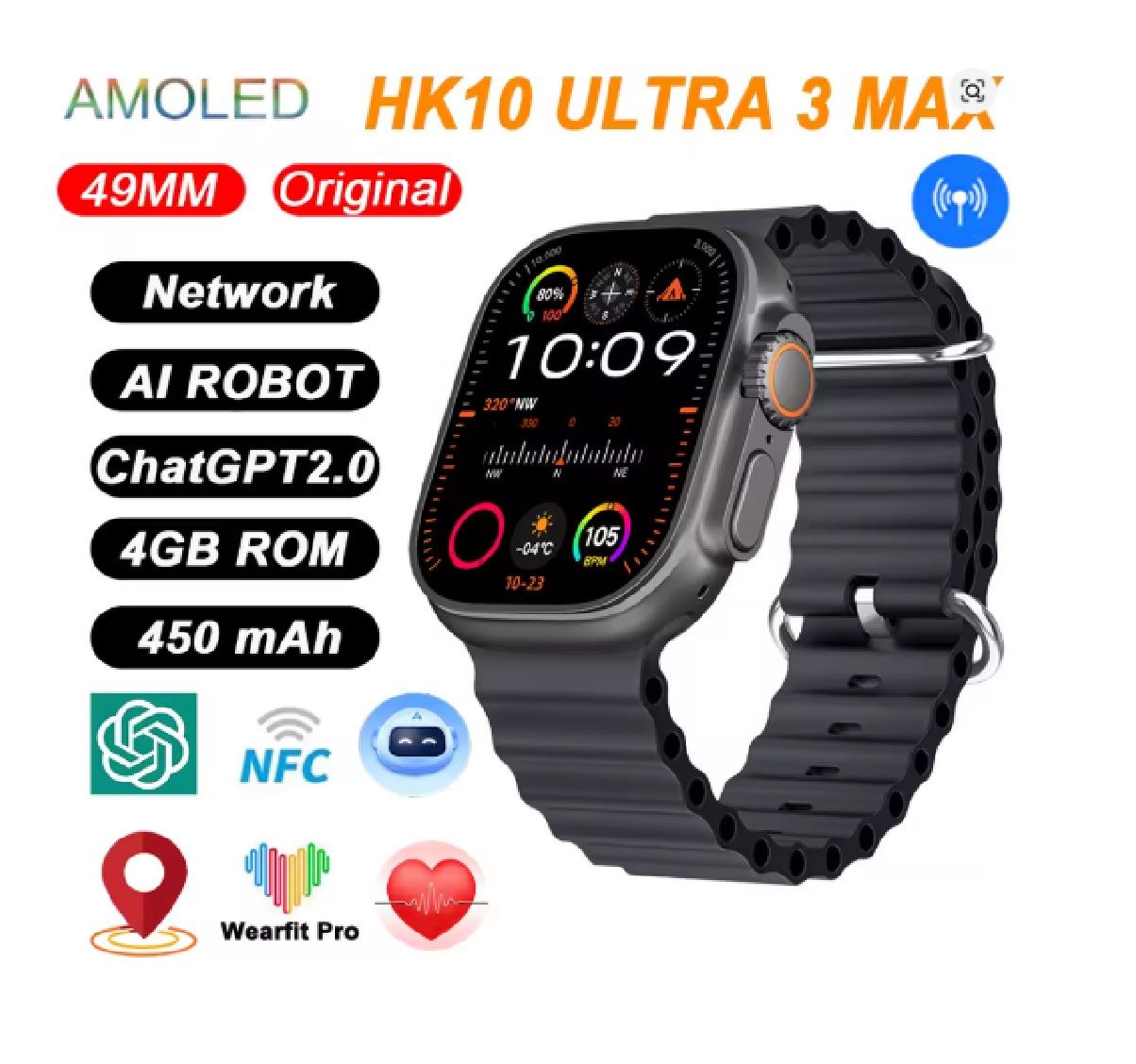 Smartwatch HK10 Ultra 3 Max