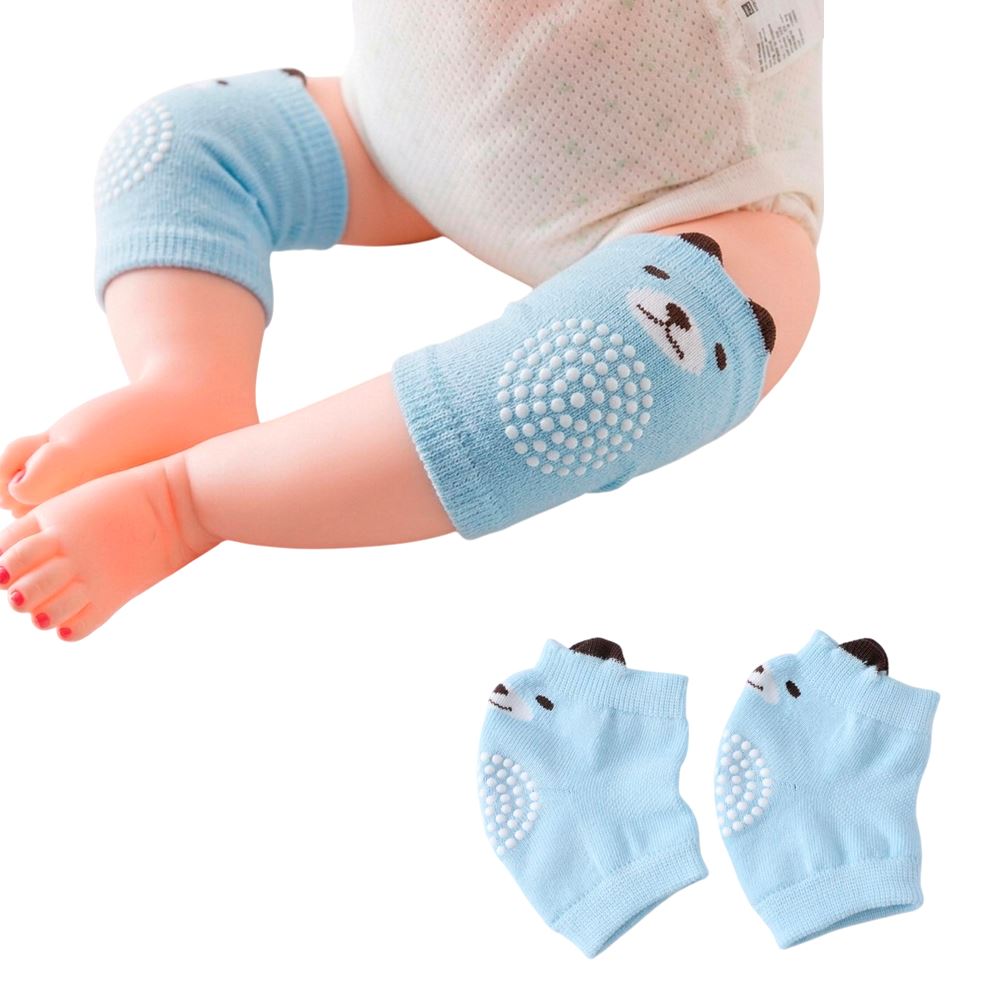 Protector de rodilla celeste perrito para Bebe rodillera