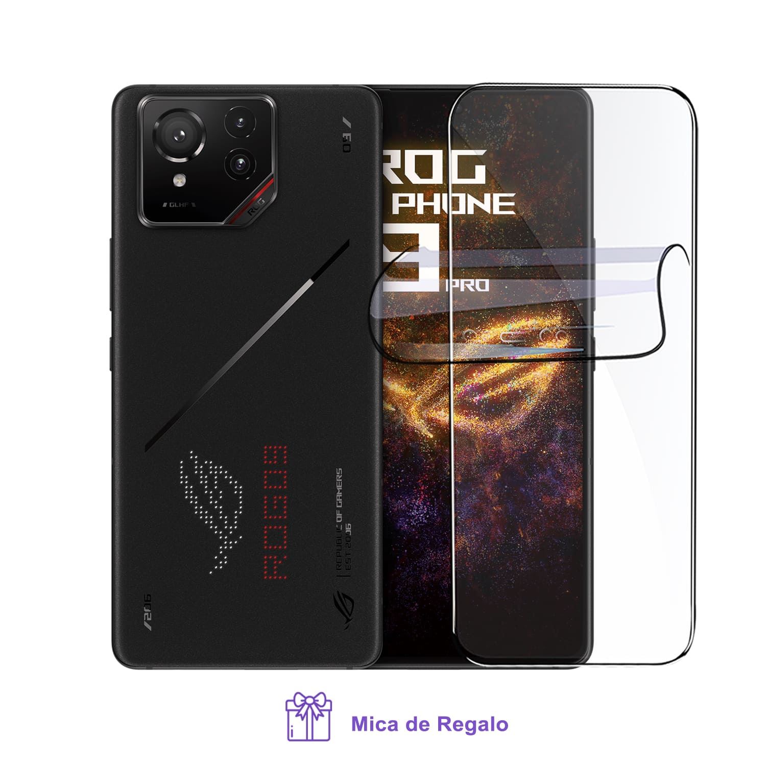 ROGPHONE 9 PRO 16GB RAM 512GB ROM BLACK CON MICA HIDROGEL