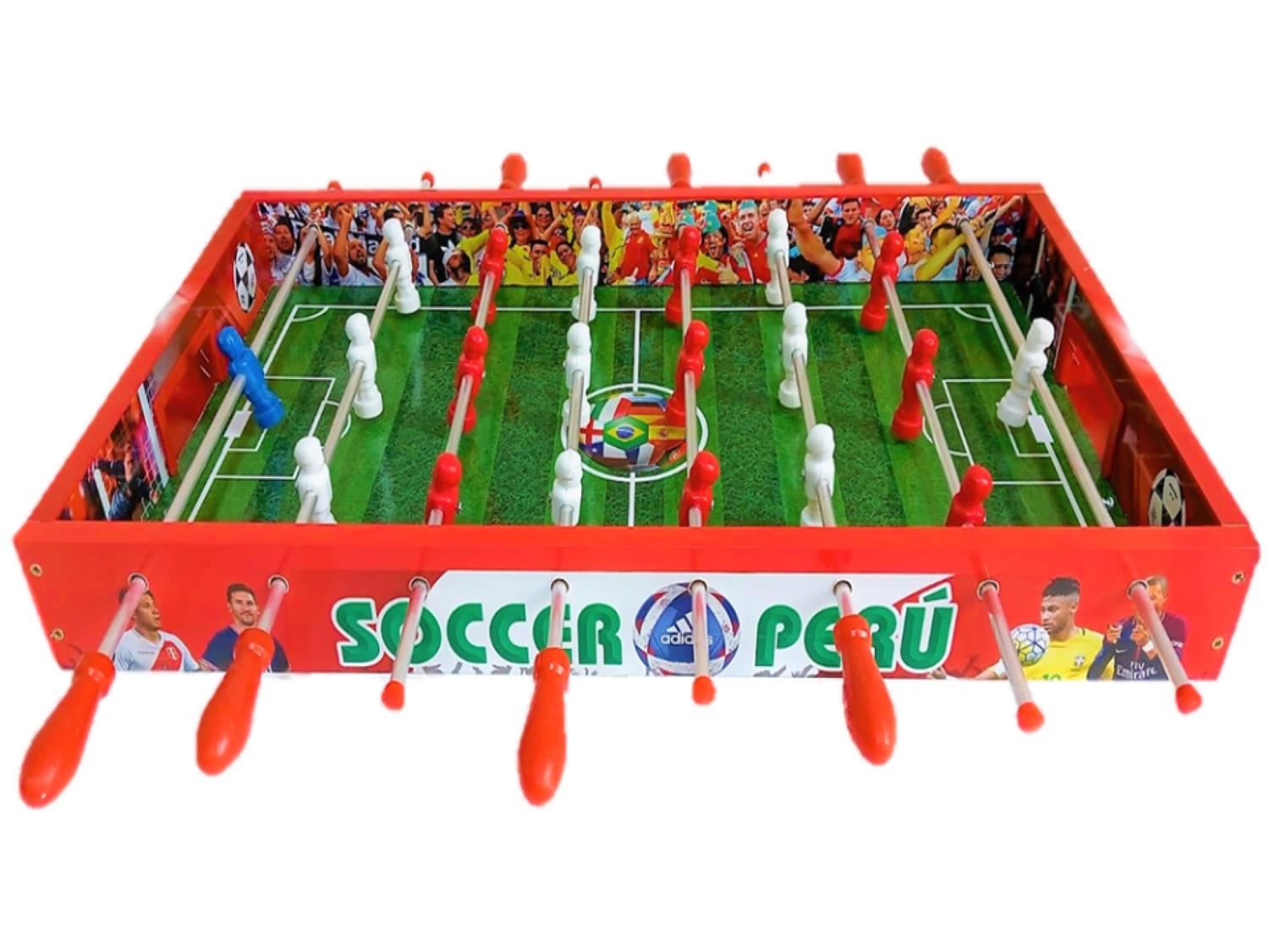 FULBITO DE MESA MANO REVERSIBLE MADERA - 5 JUEGOS EN 1