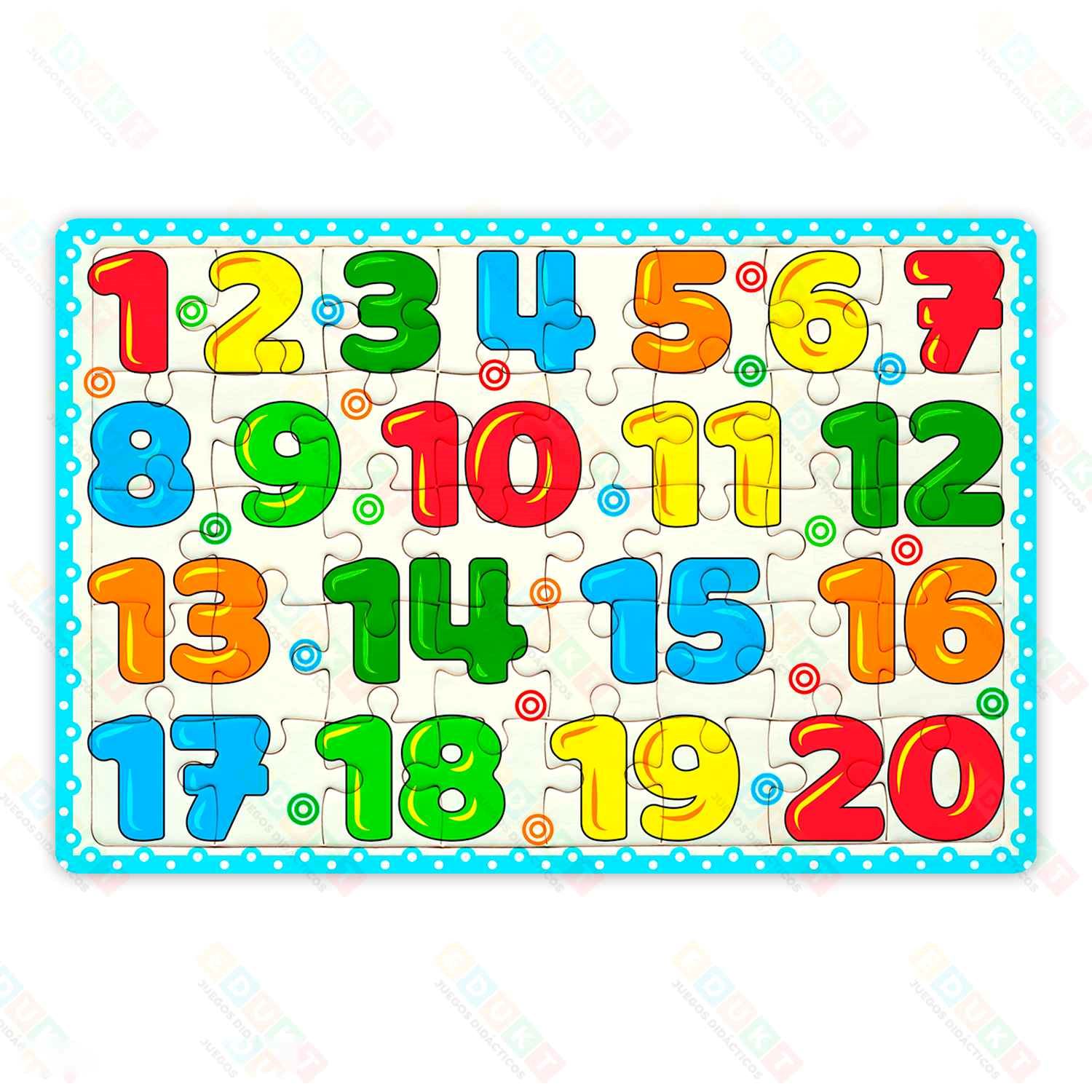 Rompecabezas Educativo Números 20 Piezas EDUKT