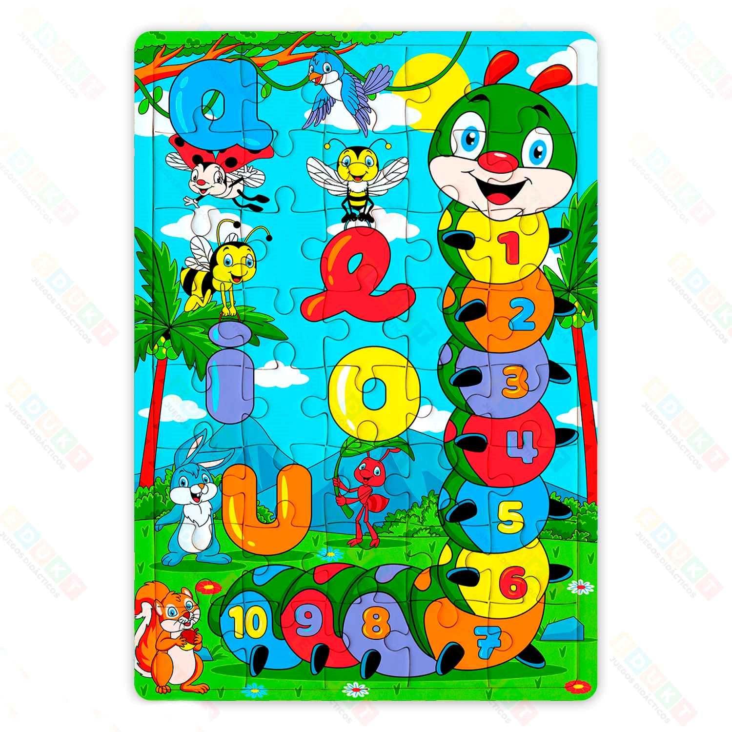 Rompecabezas Educativo Oruga 30 Piezas EDUKT