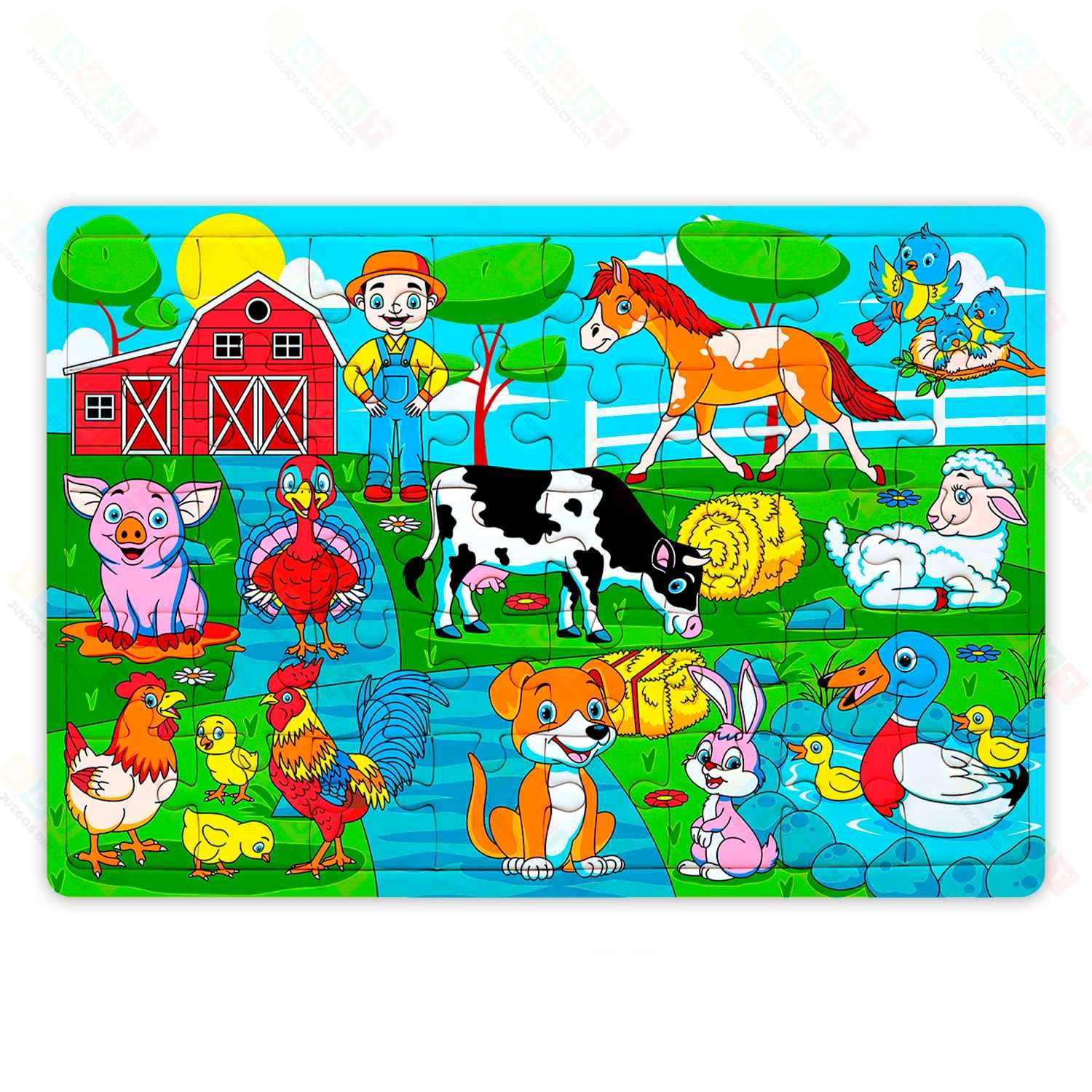 Rompecabezas Educativo Animales de Granja 30 Piezas EDUKT
