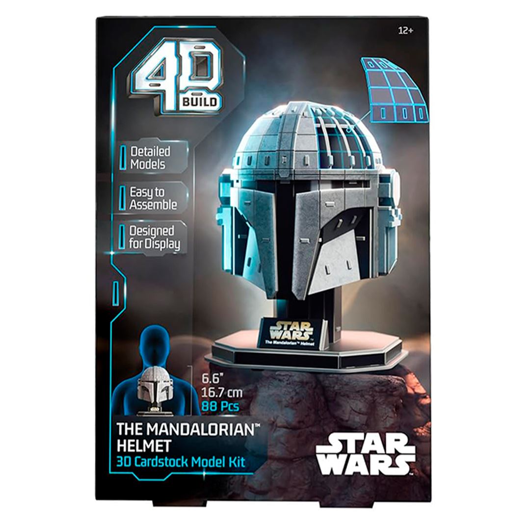 Kit de modelo 3D de casco Mandaloriano de Star Wars 4D Build