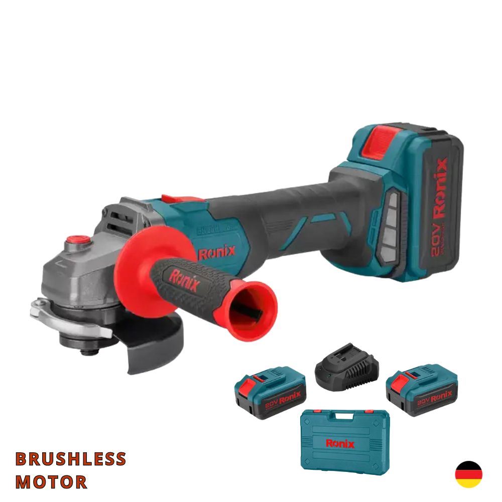Amoladora Inalámbrica 4 1/2″ 20V 4Ah BRUSHLESS RONIX 8901K