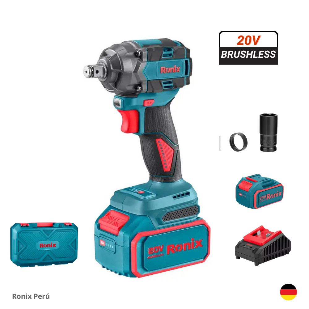 Llave De Impacto 1/2″ 20V 4Ah Brushless RONIX 8672 Industrial