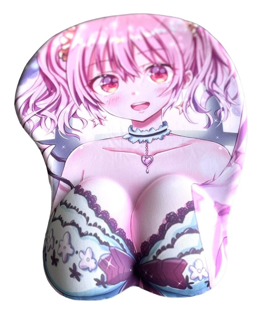Mouse Pad 3D Almohadilla Ergonómico Antideslizante Anime PeliRosada