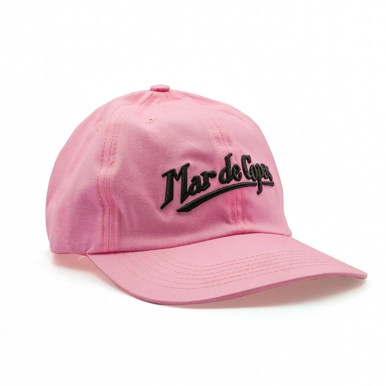 Gorra Wicho Mar De Copas Rosado - Firma Y Logo Bordado Negro