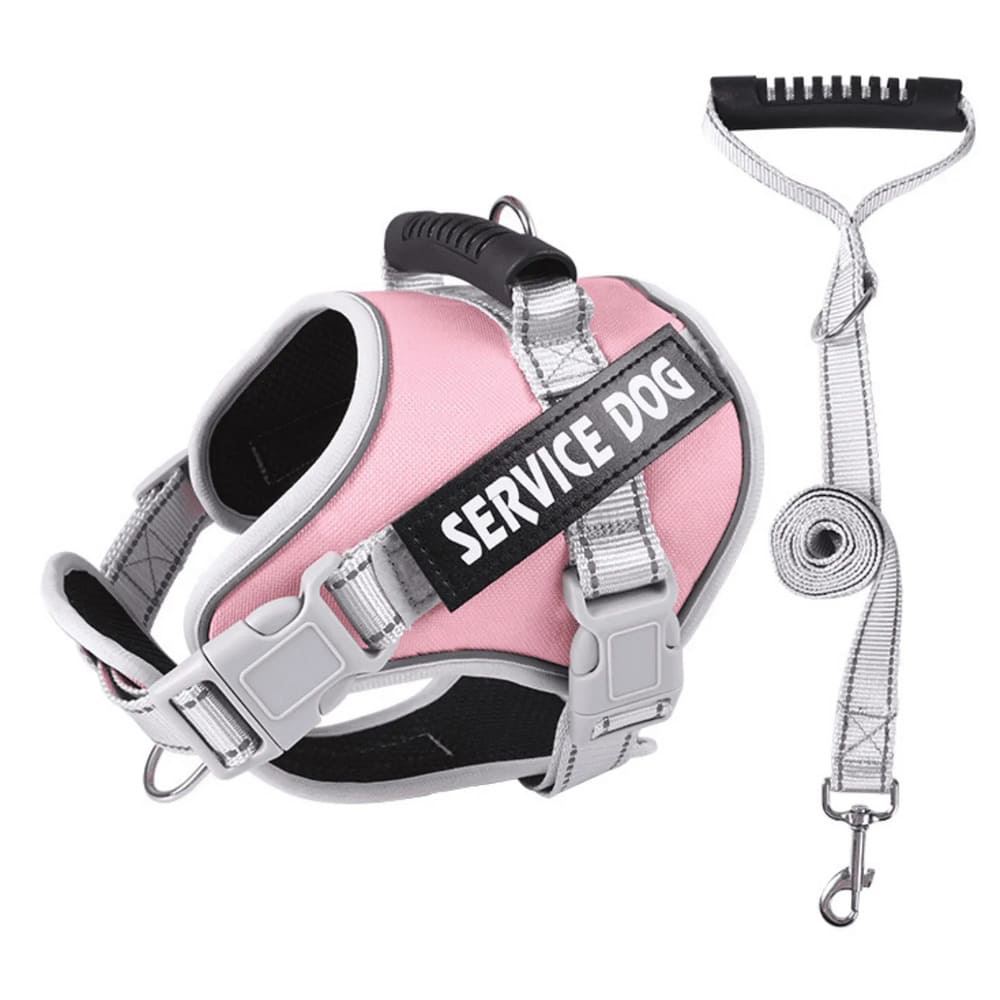 ARNÉS ROSADO TALLA XL REFLECTANTE PARA PERROS CON ASA