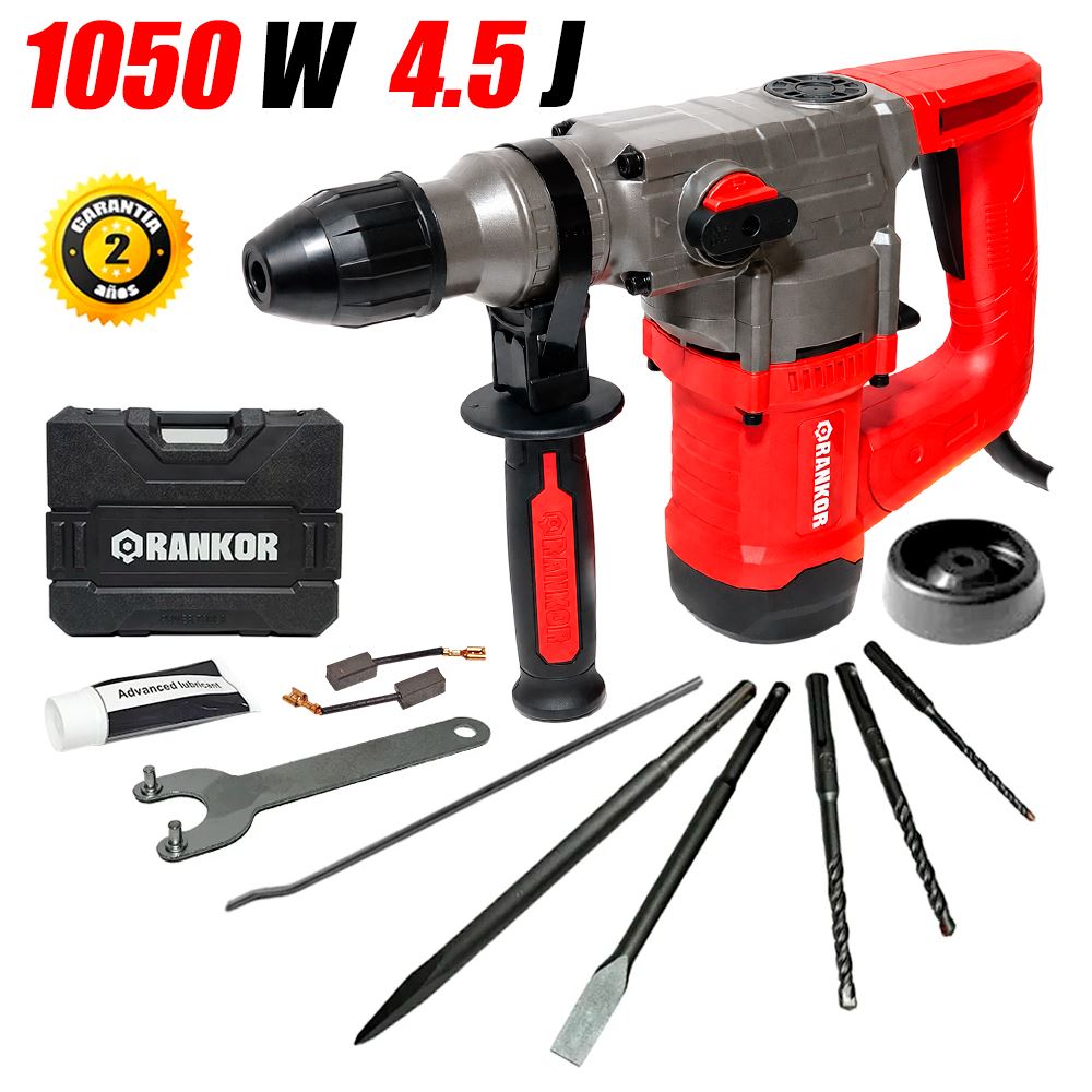 Rotomartillo Industrial SDS-Plus Rankor RH105001 1050W 28mm 4.5J 4.8kg