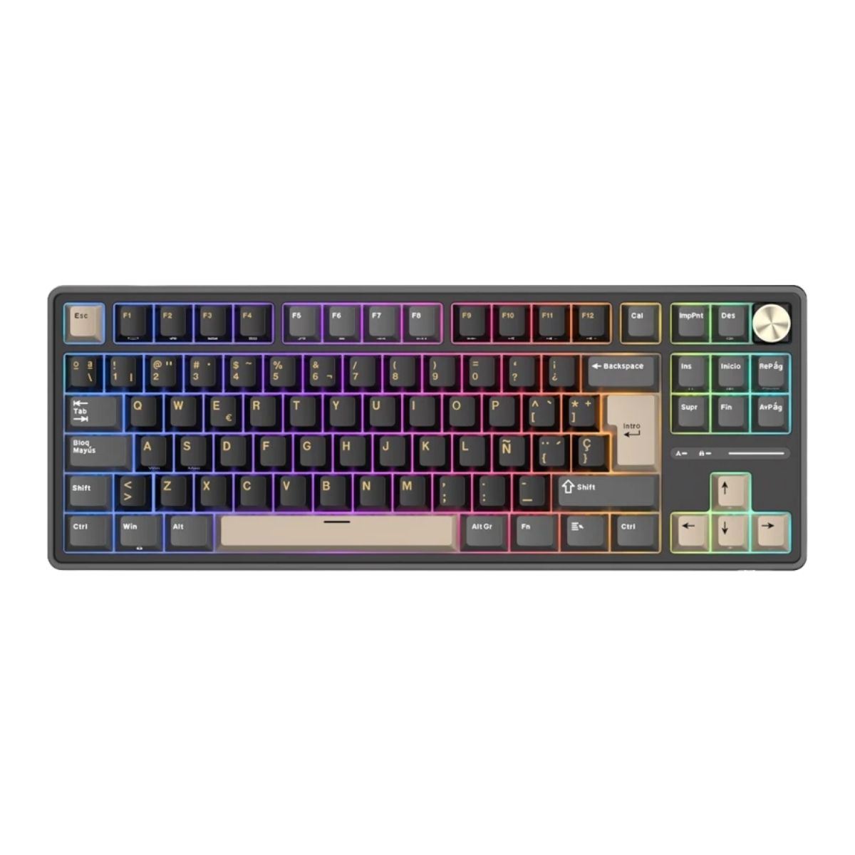 Teclado Royal Kludge R87Pro Wired TKL Phantom Switch Creamy