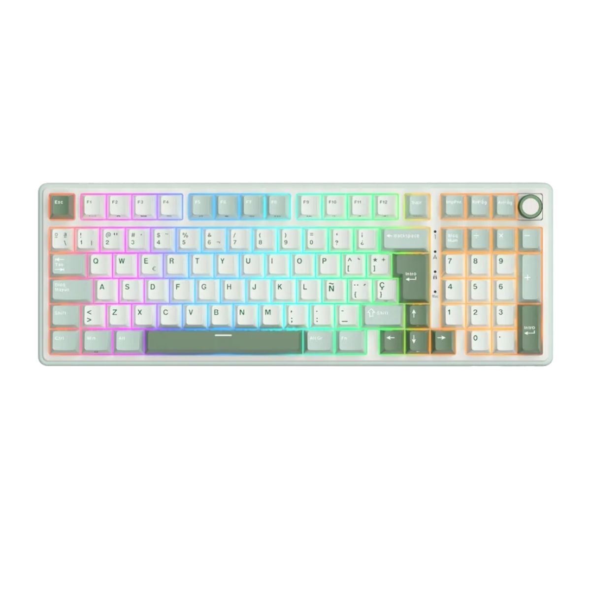 Royal Kludge - Teclado R98Pro Wired 98% SkyCyan Switch Creamy