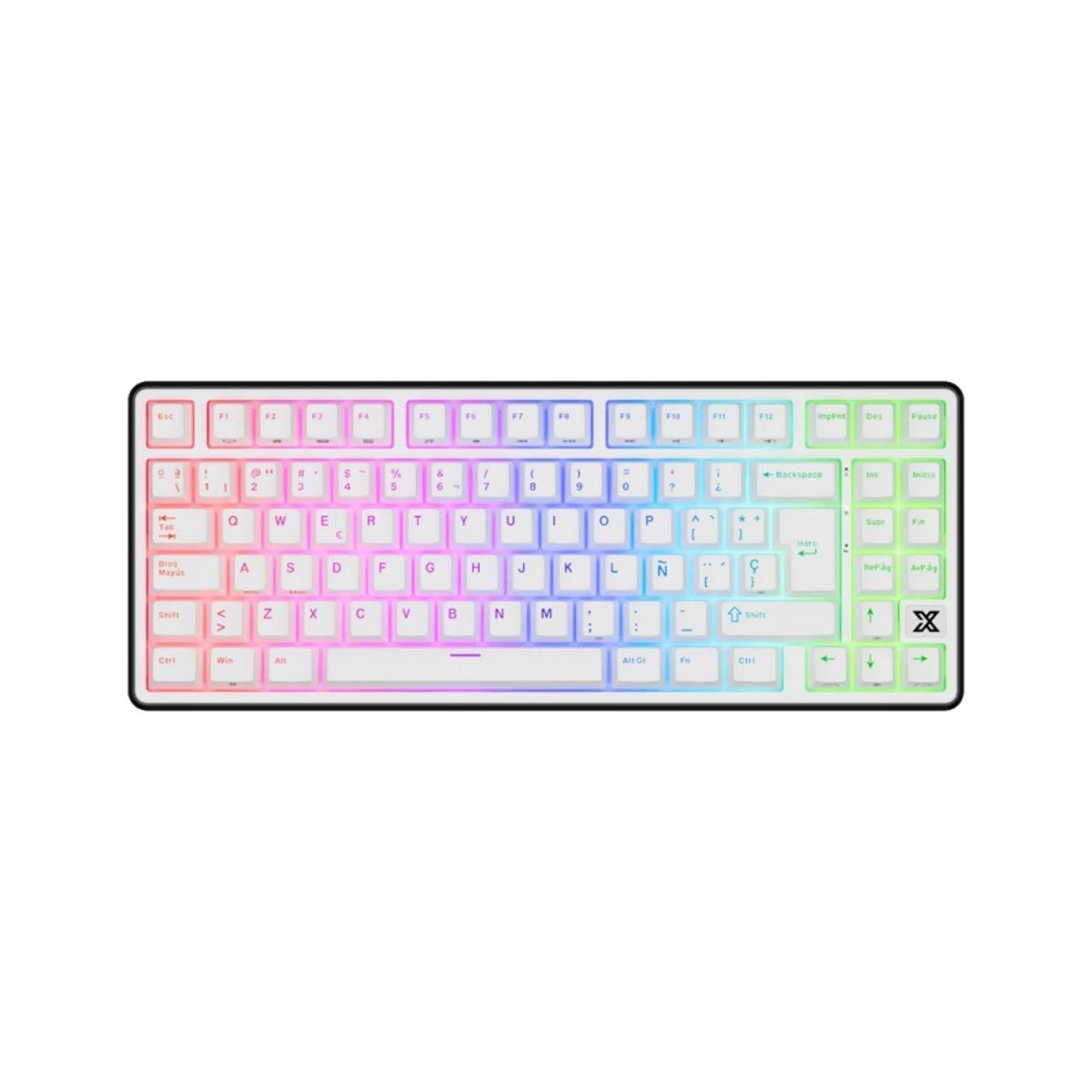 Teclado Royal Kludge RK X87 Wired 75% Black Night Switch Creamy