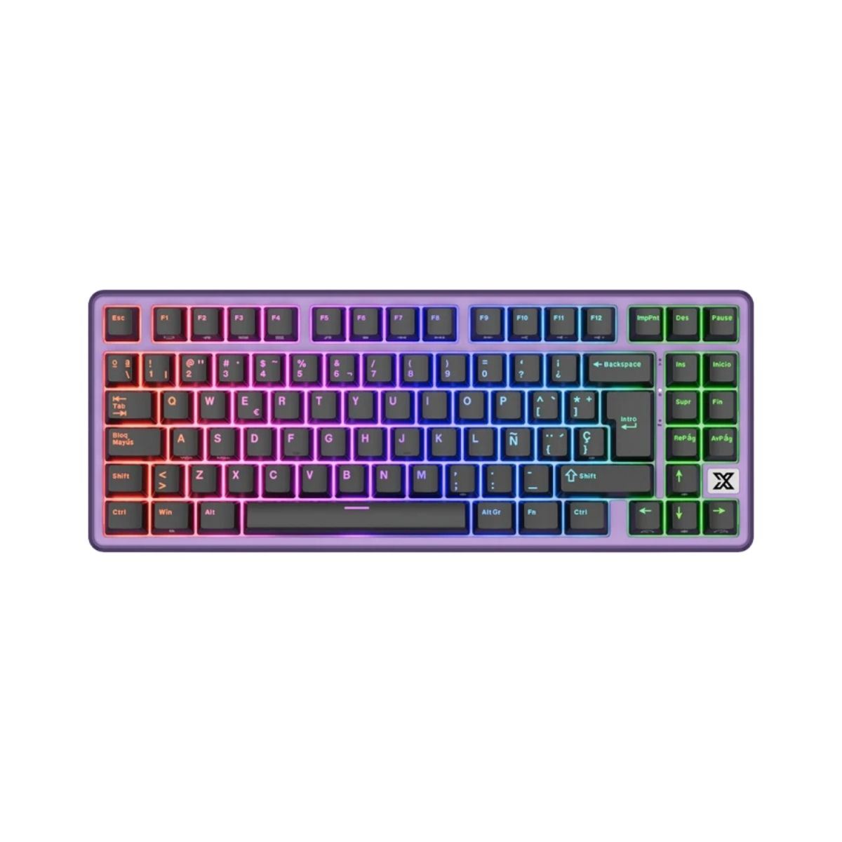 Teclado Royal Kludge RK X87 Wired 75% Blackberry Switch Creamy