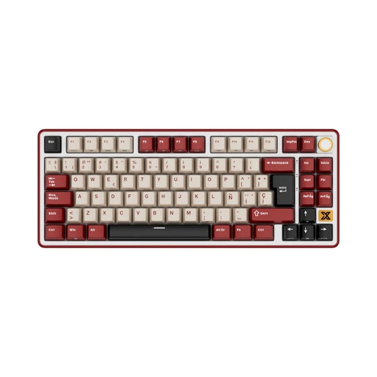 Teclado Royal Kludge RK X87 Wired 75% Red Switch Creamy