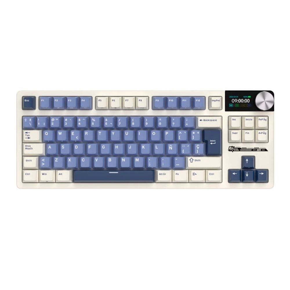Royal Kludge - Teclado S85 Wireless TKL Horizon Blue Switch Cloud