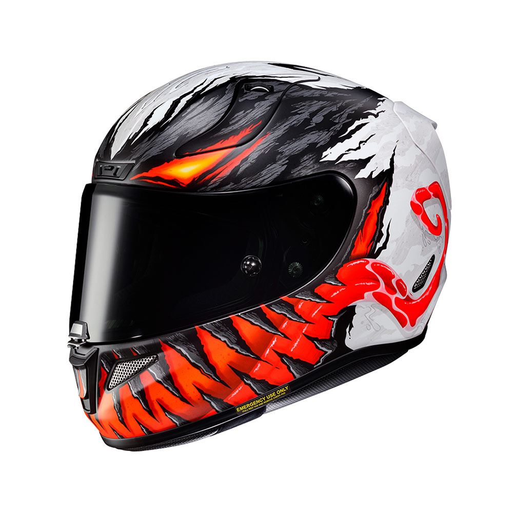 CASCO CERTIFICADO HJC RPHA 11 ANTI VENOM MARVEL