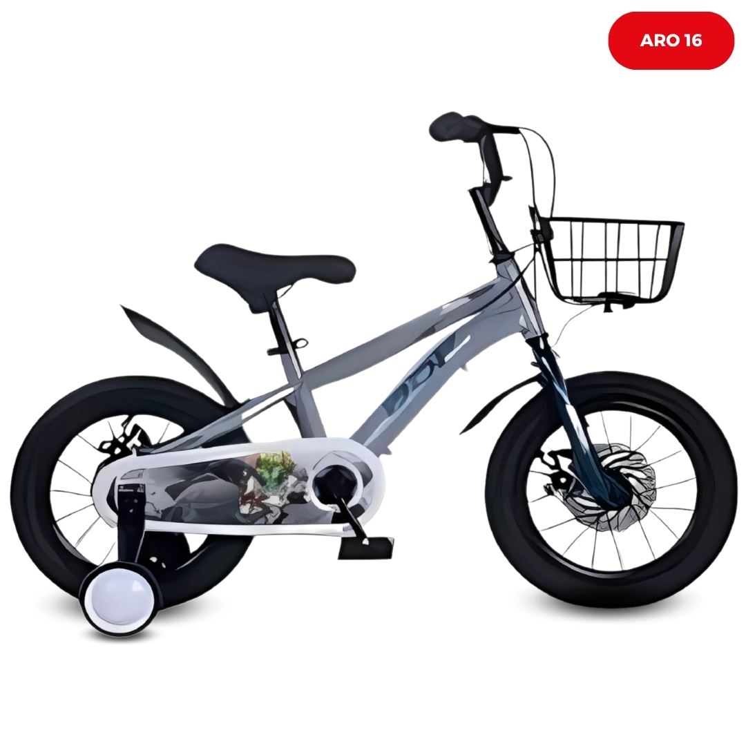 Bicicleta Deportiva con Canasta Aro 16 «RUSH DK» Gray