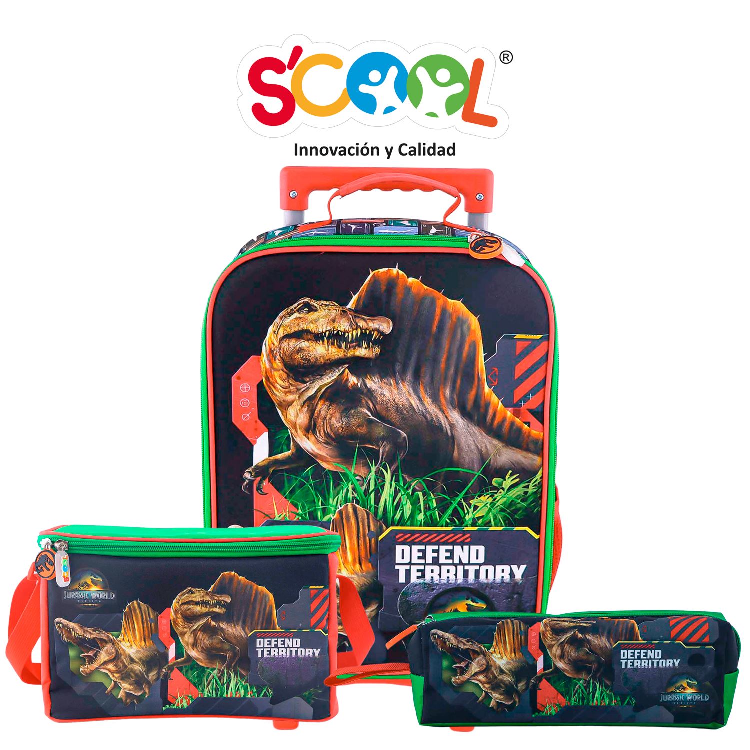 Scool - Set Maleta Kombat Med Eva 3D Jurassic