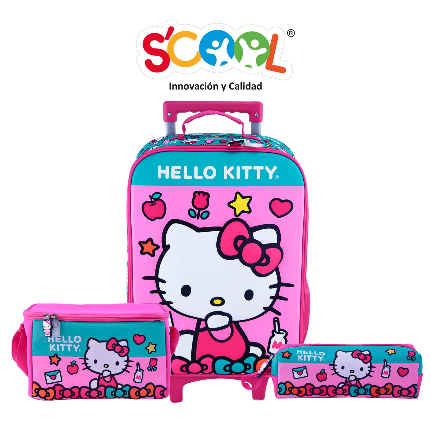 Scool - Set Maleta Kombat Gde Eva 3D Hello KittyA
