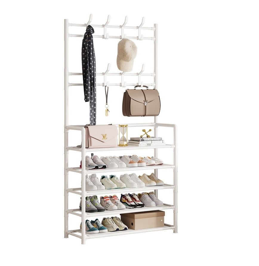 Zapatera Multifuncional y Colgador de Ropa para el Hogar 5 niveles 171cm