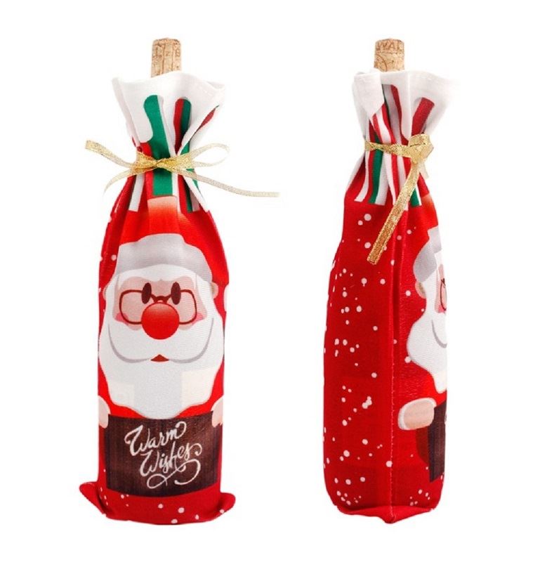 Porta vino navideño funda para botellas de navidad animado