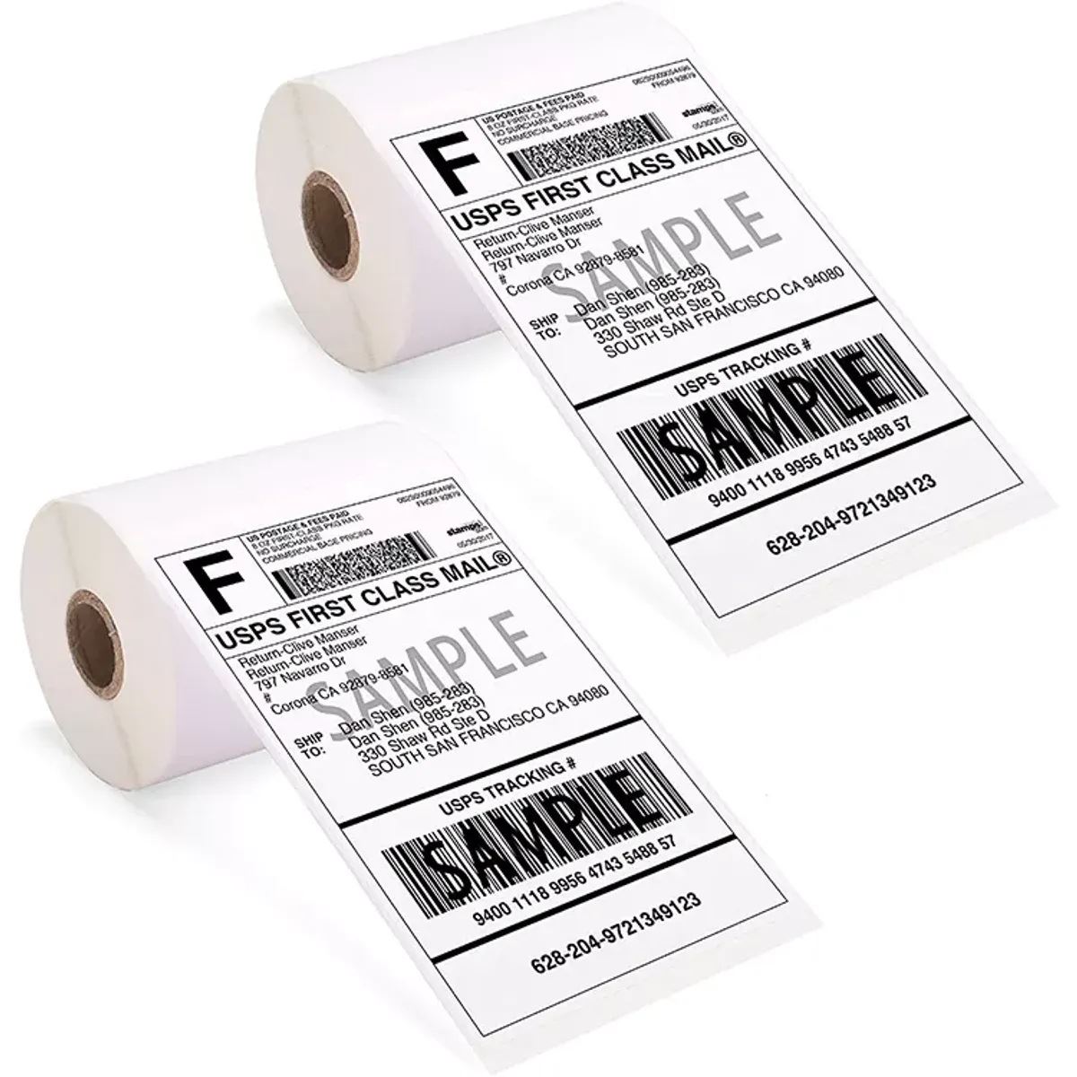 2 rollos de 350 etiquetas adhesiva térmico directo 100x150mm